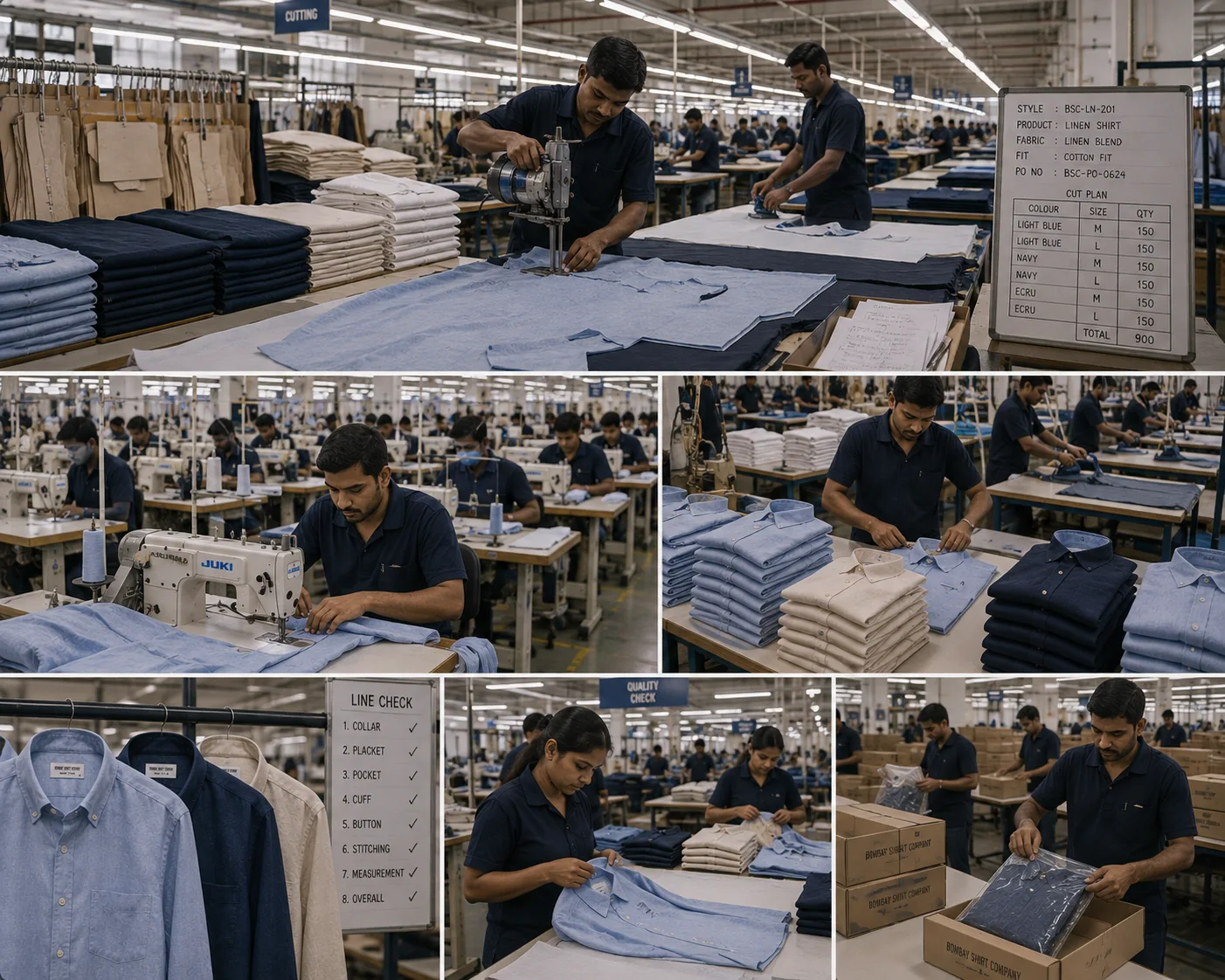 Representative apparel manufacturing facility