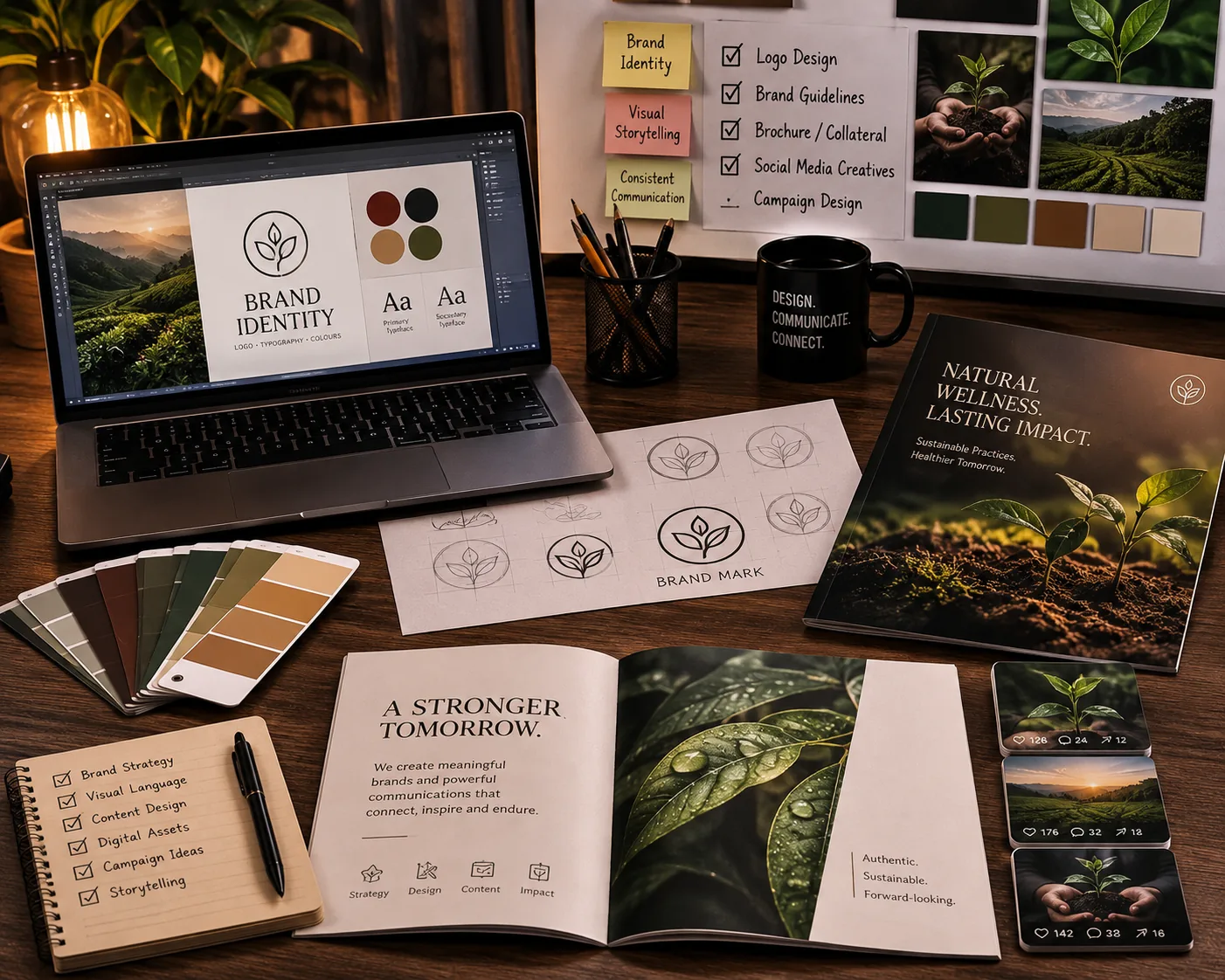 Representative brand and communication design workspace